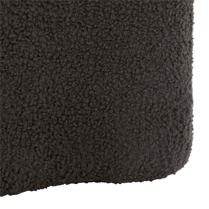 Safavieh Emmie Square Wood and Fabric Storage Ottoman in Brown