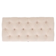 Safavieh Liam Tufted Fabric and Wood Cocktail Ottoman in Beige / Natural