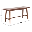 Safavieh Florent Wood and Metal Bench in Walnut