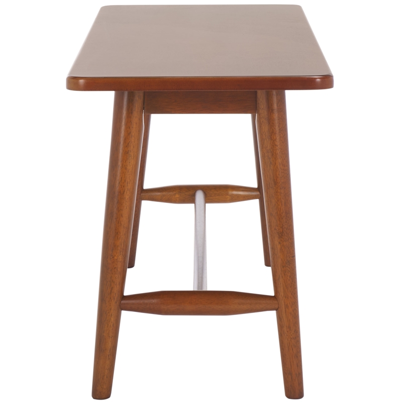 Safavieh Florent Wood and Metal Bench in Walnut