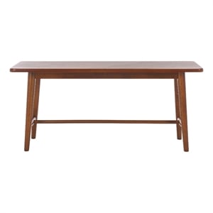 Safavieh Florent Wood and Metal Bench in Walnut