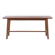 Safavieh Florent Wood and Metal Bench in Walnut