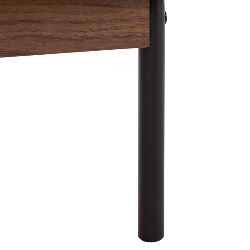 Safavieh Erdwing Wood Bar Cabinet in Walnut / Black