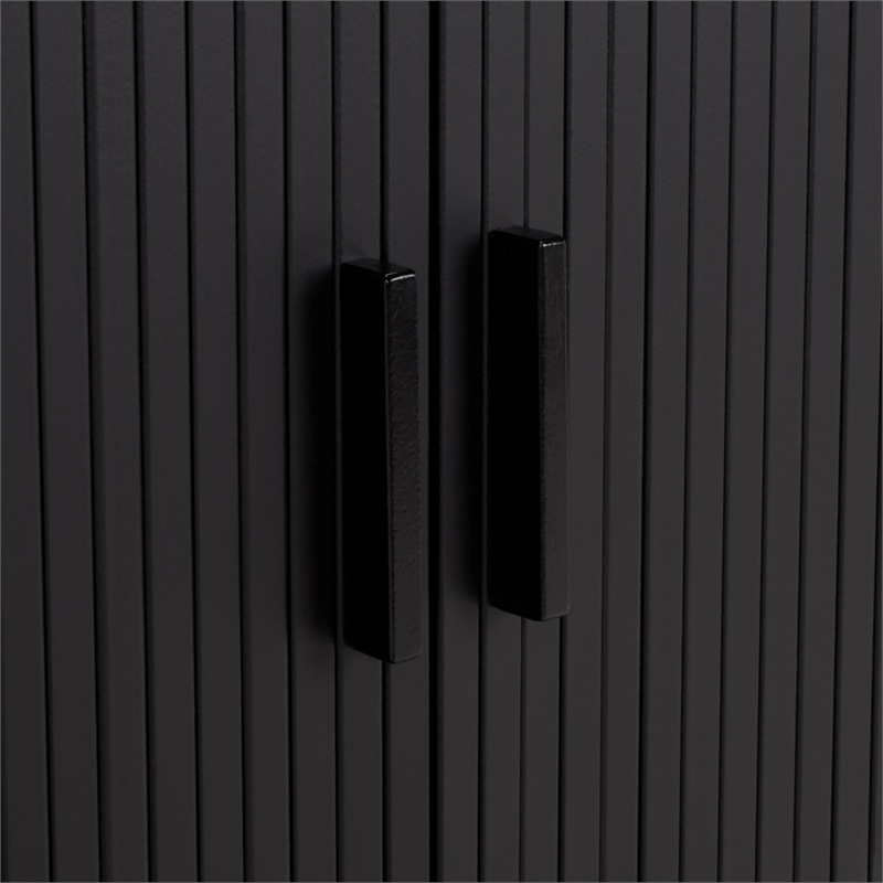 Safavieh Erdwing Wood Bar Cabinet in Black / Black