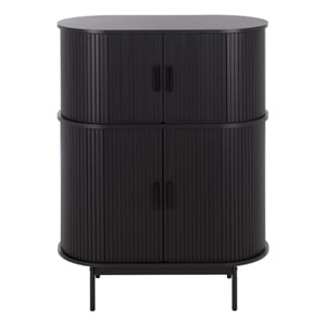 Safavieh Erdwing Wood Bar Cabinet in Black / Black
