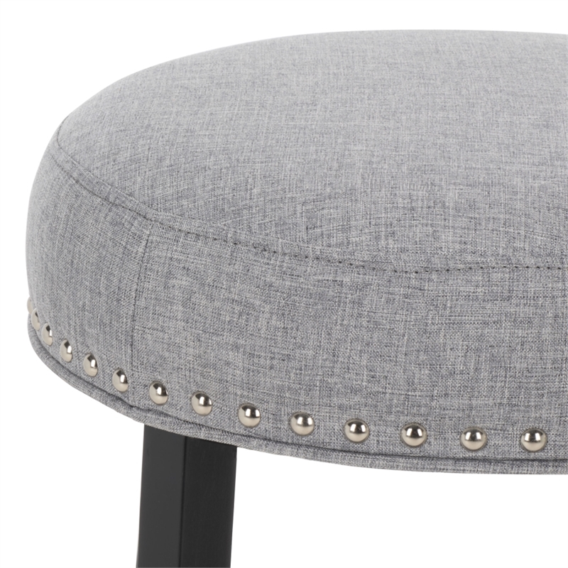 Safavieh Amato Wood and Metal Counter Stool  in Gray / Black