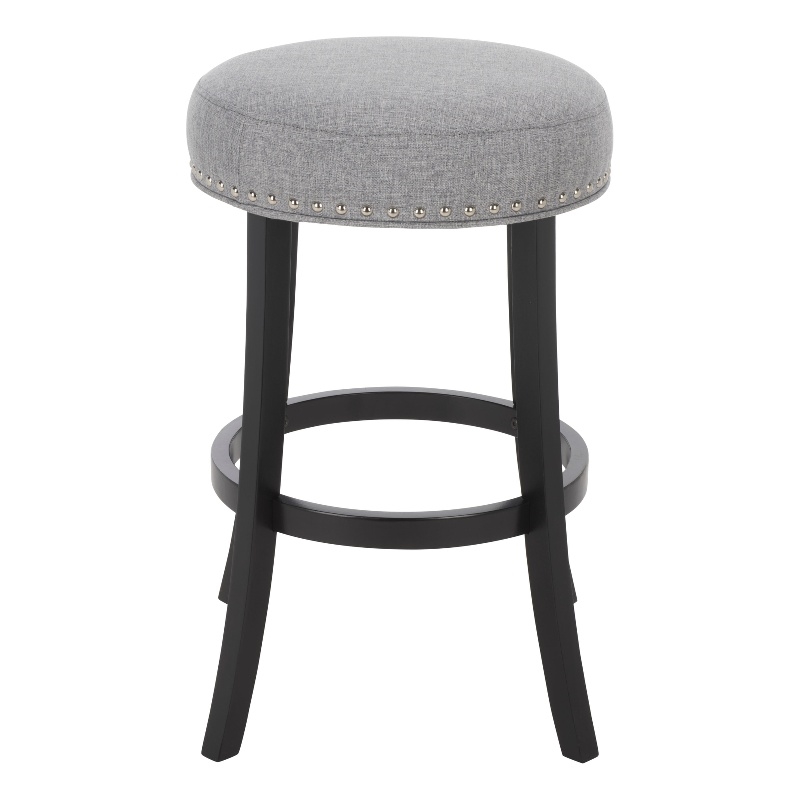 Safavieh Amato Wood and Metal Counter Stool  in Gray / Black