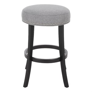 Safavieh Amato Wood and Metal Counter Stool  in Gray / Black