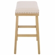 Safavieh Minato Wood and Metal Counter Stool  in Cream / Natural