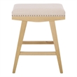 Safavieh Minato Wood and Metal Counter Stool  in Cream / Natural