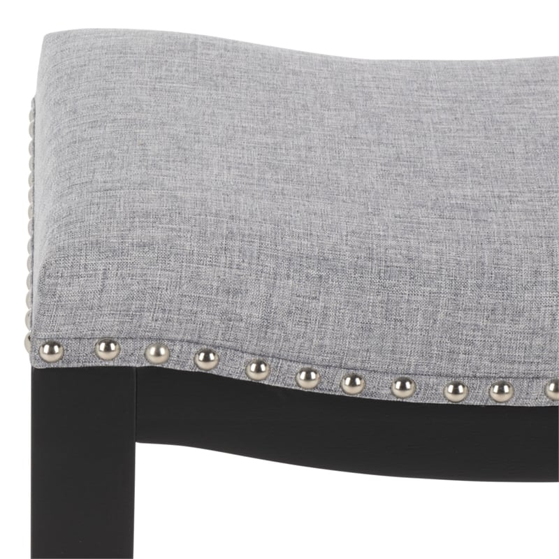 Safavieh Amabi Wood and Metal Barstool  in Gray / Black