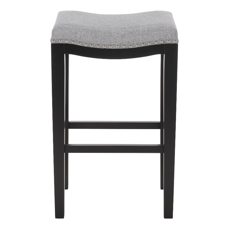 Safavieh Amabi Wood and Metal Barstool  in Gray / Black