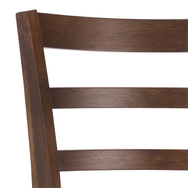 Safavieh Hiroto Wood and Metal Barstool in Black / Walnut