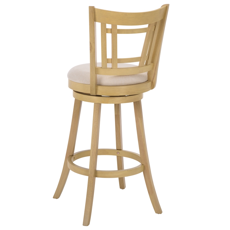 Safavieh Maiko Wood and Metal Barstool  in Cream / Natural