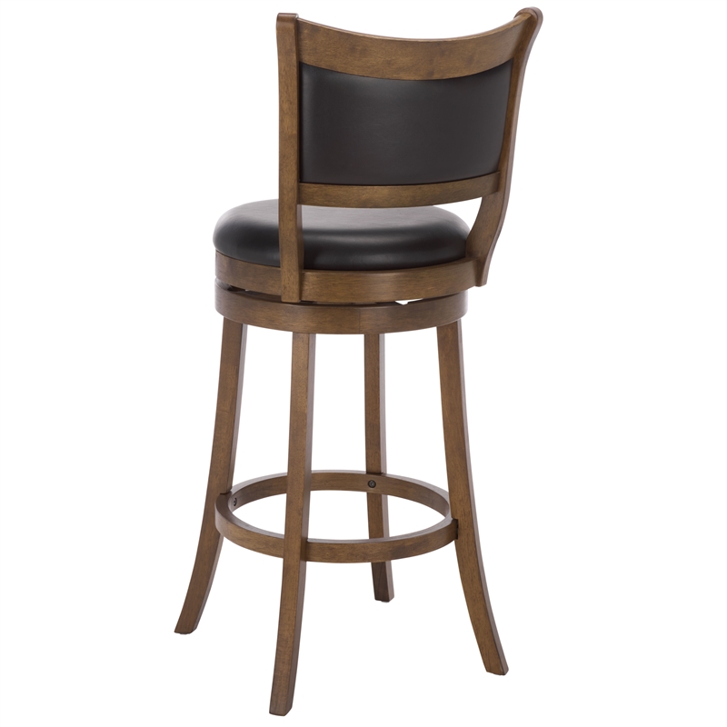 Safavieh Takado Wood and Metal Barstool in Black / Natural