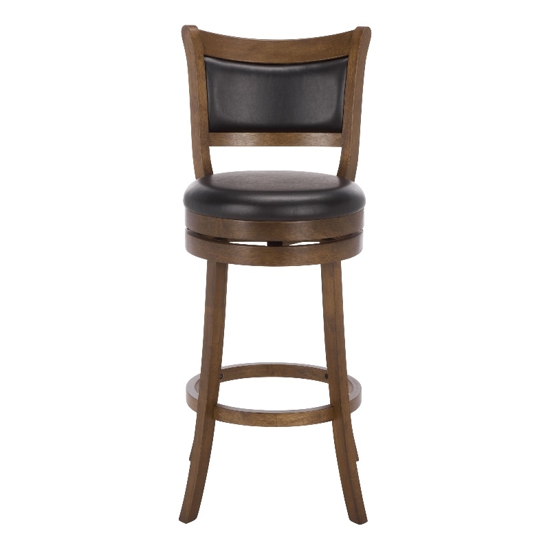 Safavieh Takado Wood and Metal Barstool in Black / Natural