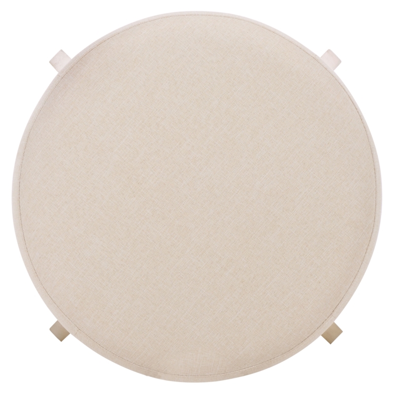 Safavieh Mumbai Wood and Metal Barstool in Cream / Natural