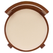 Safavieh Estes Round Wood and Fabric Counter Stool  in White / Walnut
