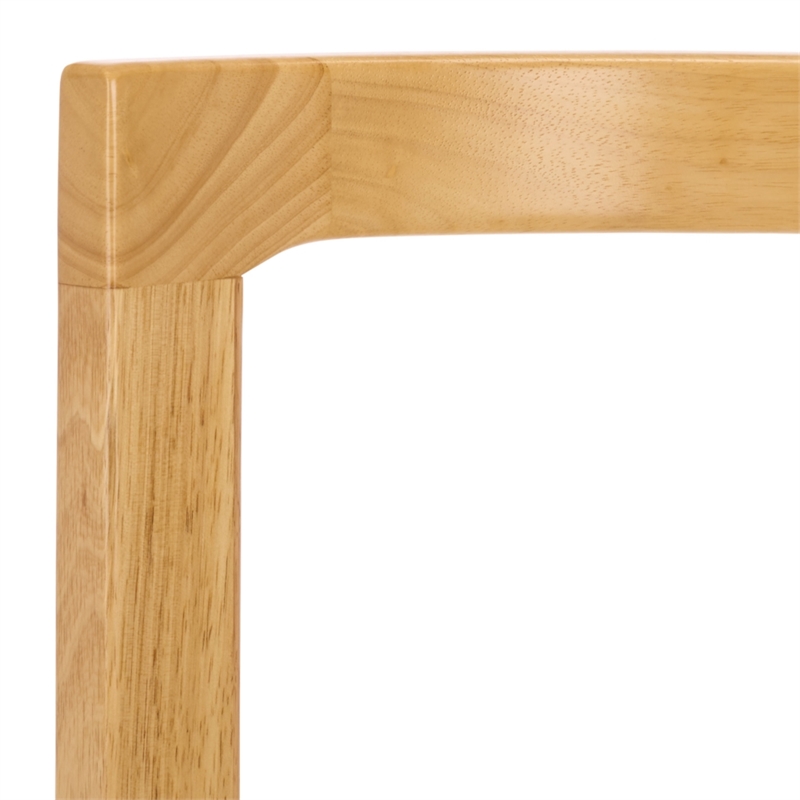 Safavieh Estes Round Wood and Fabric Counter Stool  in White / Light Brown