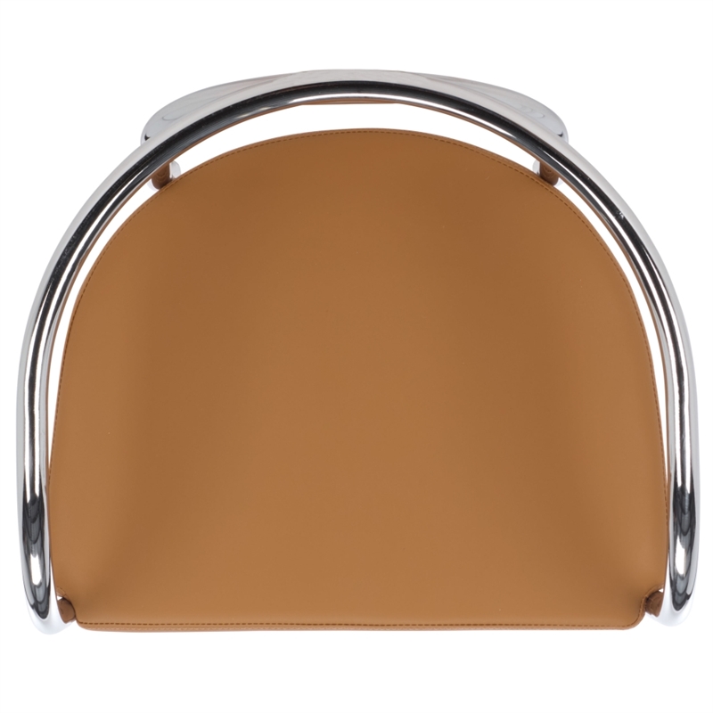 Safavieh Nexus Wood and Steel Dining Chair in Brown / Chrome