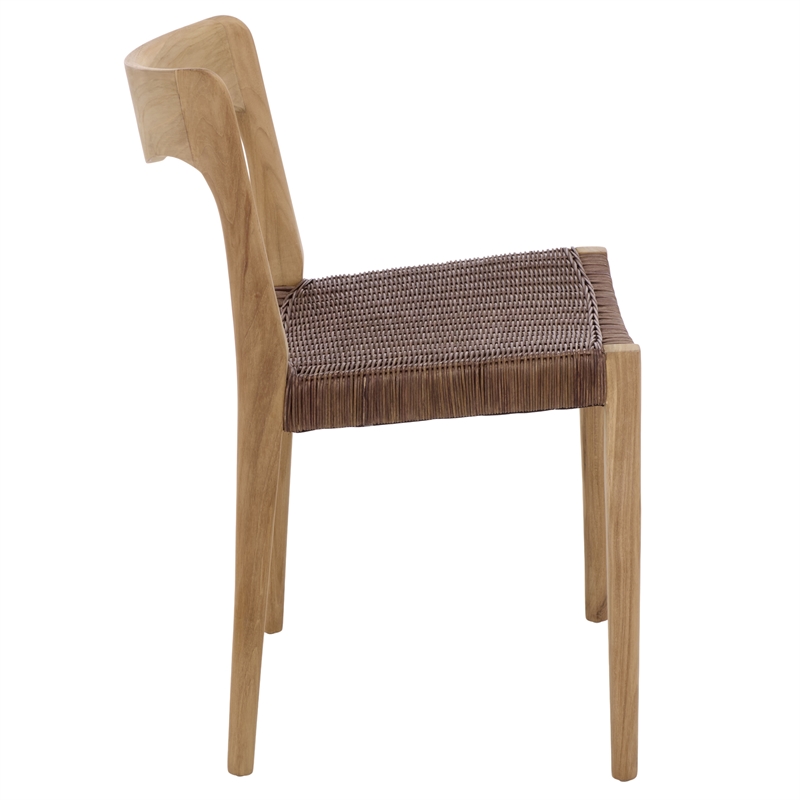 Safavieh Sezja Wicker and Rattan Dining Chair  in Natural / Brown