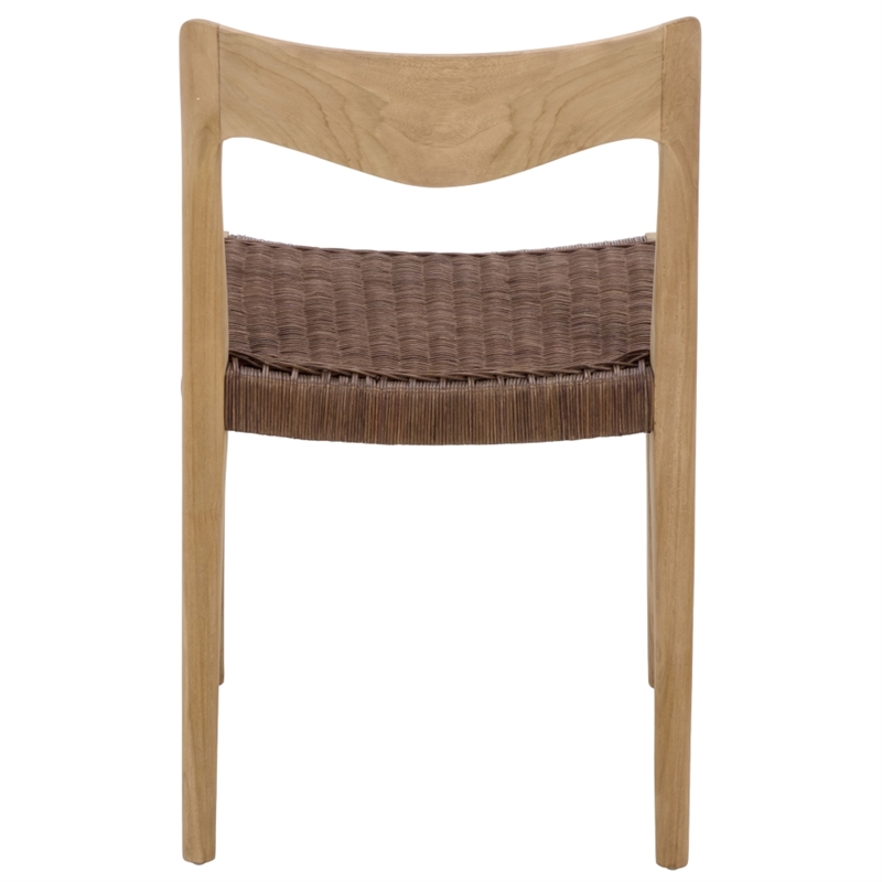 Safavieh Sezja Wicker and Rattan Dining Chair  in Natural / Brown