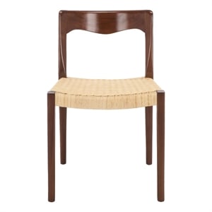 Safavieh Sezja Wicker and Rattan Dining Chair in Walnut / Natural