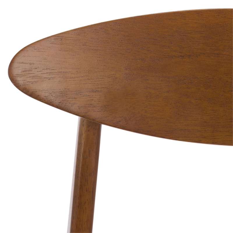 Safavieh Yamato Wood and Fabric Dining Chair in Brown / Gray