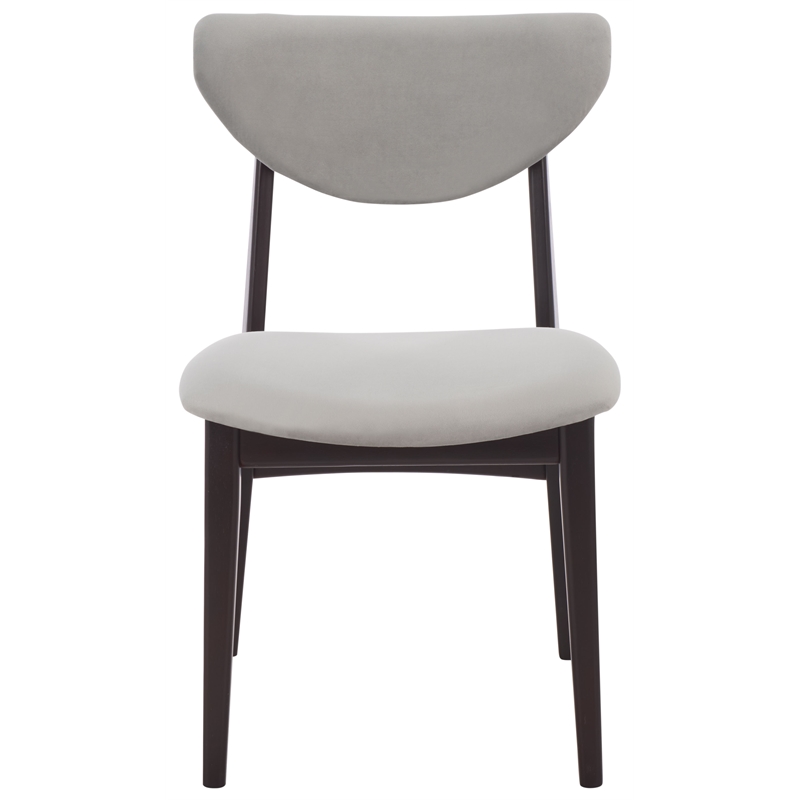 Safavieh Botan Wood and Fabric Dining Chair in Black / Gray