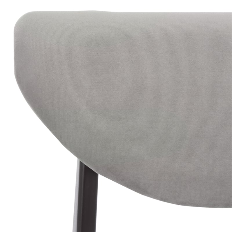 Safavieh Botan Wood and Fabric Dining Chair in Black / Gray