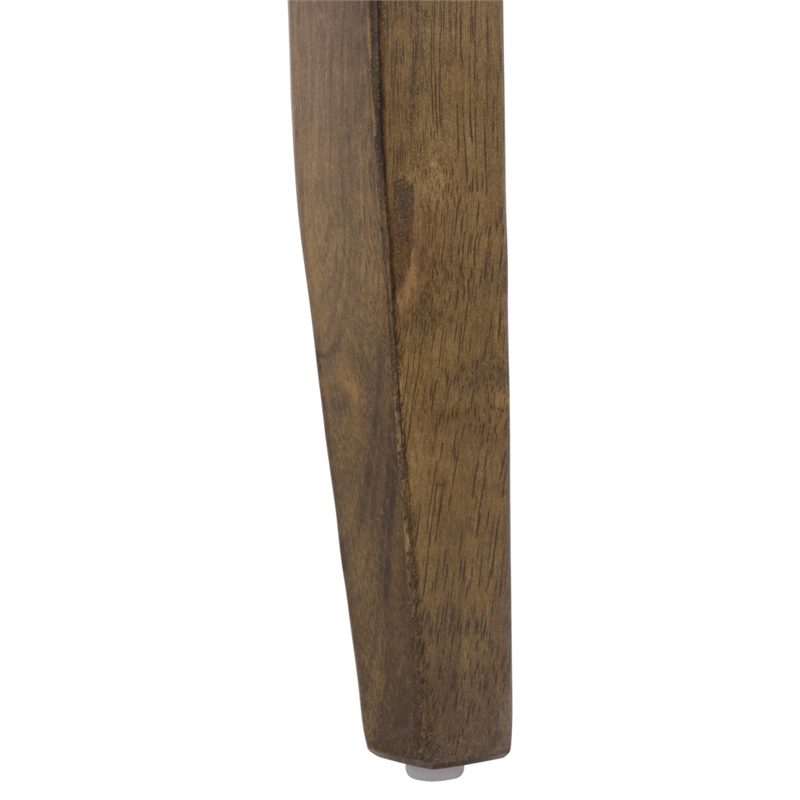 Safavieh Roswitha Wood Slat Back Side Chair in Dark Oak