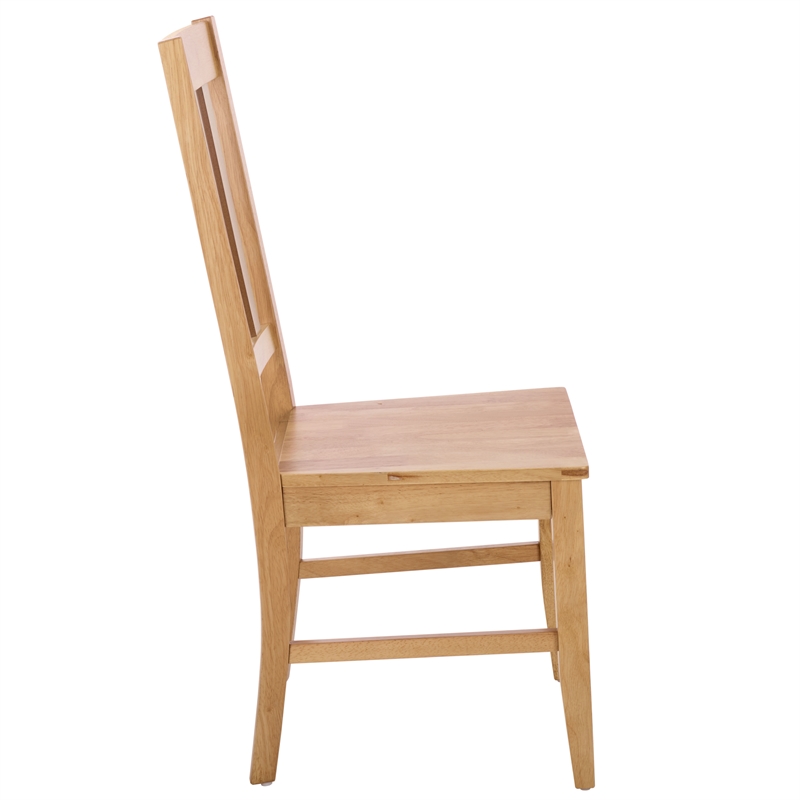 Safavieh Roswitha  Wood Slat Back Side Chair in Light Oak
