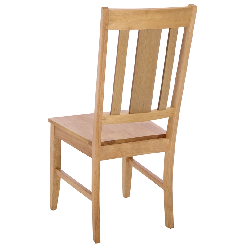 Safavieh Roswitha  Wood Slat Back Side Chair in Light Oak