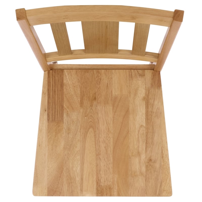 Safavieh Roswitha  Wood Slat Back Side Chair in Light Oak