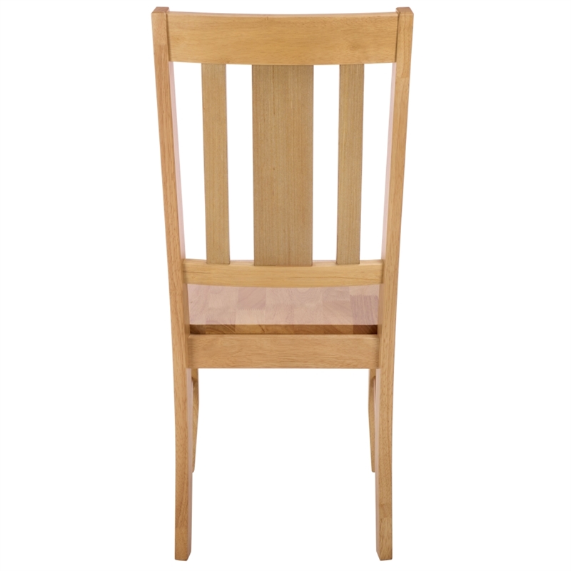 Safavieh Roswitha  Wood Slat Back Side Chair in Light Oak