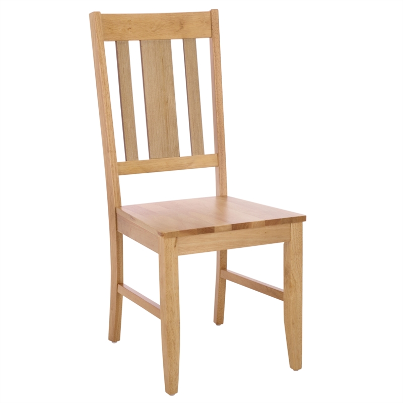 Safavieh Roswitha  Wood Slat Back Side Chair in Light Oak
