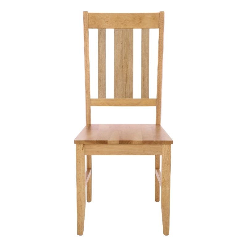 Safavieh Roswitha  Wood Slat Back Side Chair in Light Oak