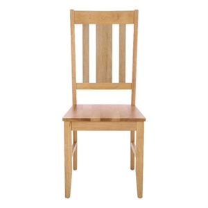 Safavieh Roswitha  Wood Slat Back Side Chair in Light Oak