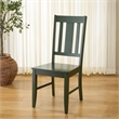 Safavieh Roswitha Wood Slat Back Side Chair in Green