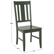 Safavieh Roswitha Wood Slat Back Side Chair in Green