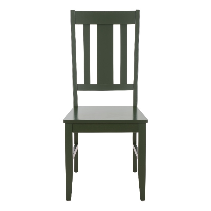 Safavieh Roswitha Wood Slat Back Side Chair in Green