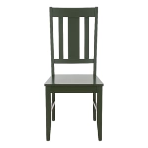 Safavieh Roswitha Wood Slat Back Side Chair in Green