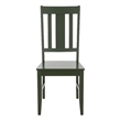 Safavieh Roswitha Wood Slat Back Side Chair in Green