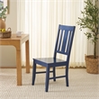 Safavieh Roswitha Wood Slat Back Side Chair in Blue