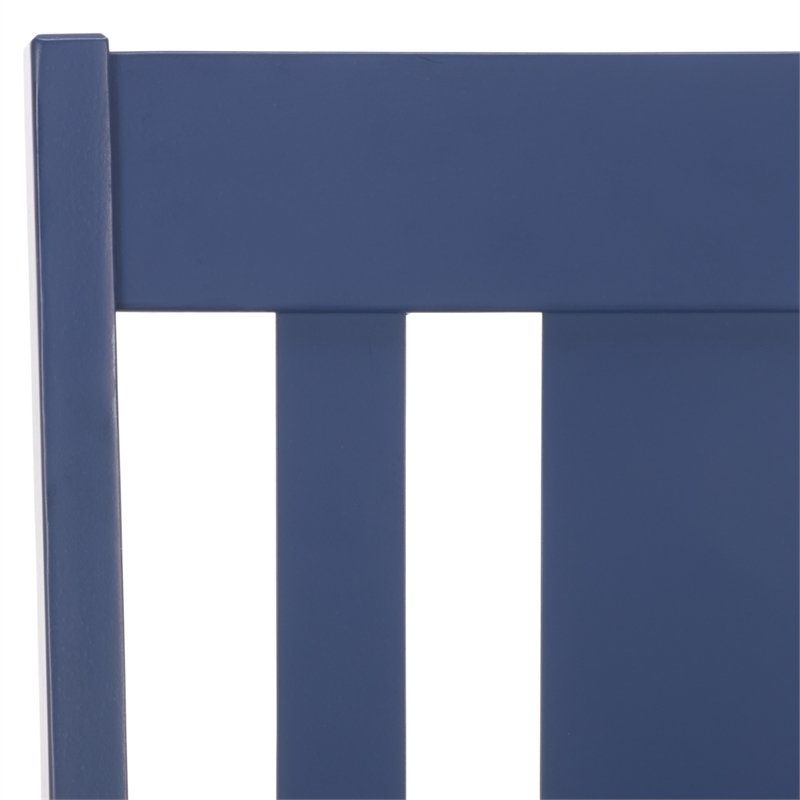 Safavieh Roswitha Wood Slat Back Side Chair in Blue