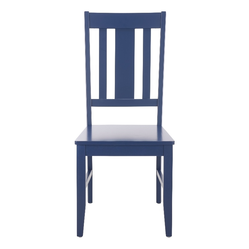 Safavieh Roswitha Wood Slat Back Side Chair in Blue