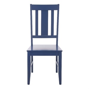 Safavieh Roswitha Wood Slat Back Side Chair in Blue