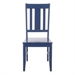 Safavieh Roswitha Wood Slat Back Side Chair in Blue