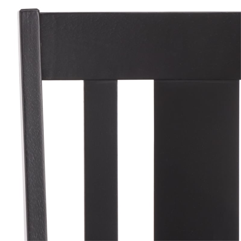 Safavieh Roswitha Wood Slat Back Side Chair in Black