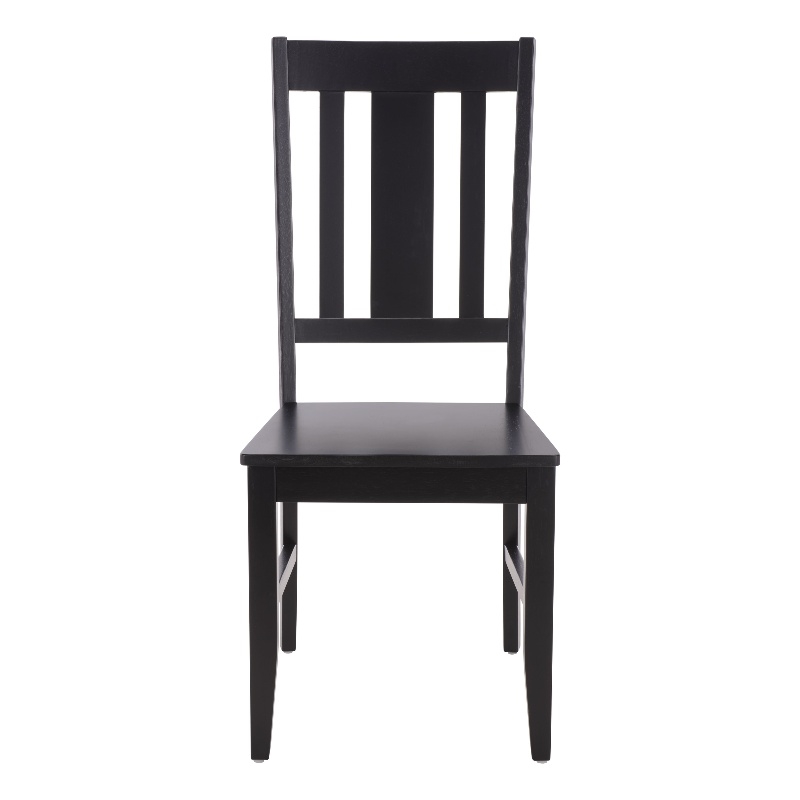 Safavieh Roswitha Wood Slat Back Side Chair in Black